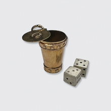 Load image into Gallery viewer, Gold Lucky Dice Cup Pendant