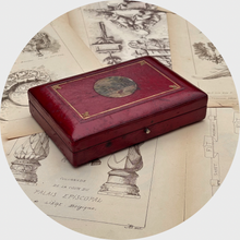 Load image into Gallery viewer, Antique Red Jewellery Travel Case with Miniature Painting