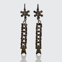 Load image into Gallery viewer, Georgian Cut-Steel Drop Earrings