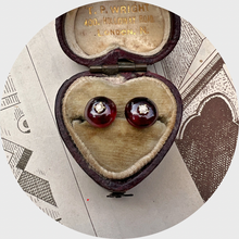 Load image into Gallery viewer, Garnet &amp; Diamond Ear Studs, Button Conversion