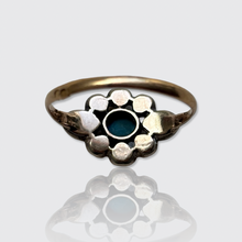 Load image into Gallery viewer, 19th Century Turquoise &amp; Rose-Cut Diamond Cluster Ring
