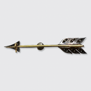 Victorian Pearl & Diamond Arrow Brooch