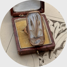 Load image into Gallery viewer, Georgian Wheat Hairwork Mourning Ring