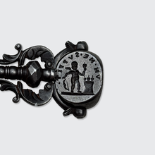 Load image into Gallery viewer, 18th Century Iron Swivel Watch Fob with Three Seals