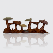 Load image into Gallery viewer, Chinese Boxwood &amp; Hardstone Lingzhi Brush Holder