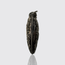 Load image into Gallery viewer, Antique Silver Heart-Shaped Flask Pendant
