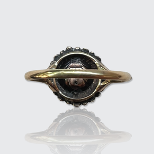 Rose-Cut Diamond Halo Ring