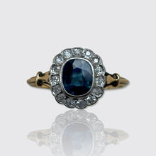 Load image into Gallery viewer, Belle Epoque Sapphire &amp; Diamond Cluster Ring