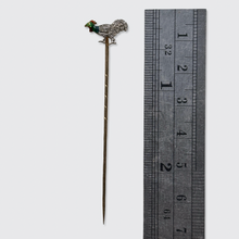 Load image into Gallery viewer, Antique Enamel &amp; Diamond Rooster Stickpin