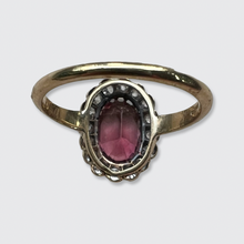 Load image into Gallery viewer, Victorian Pink Tourmaline &amp; Diamond Cluster Ring