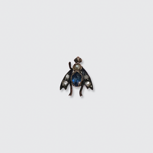 Diamond & Sapphire Fly Earring, Stickpin Conversion