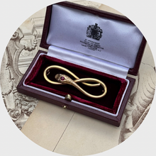 Load image into Gallery viewer, Victorian Ruby &amp; Diamond Snake Brooch