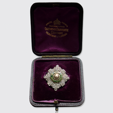 Load image into Gallery viewer, Antique Platinum &amp; Diamond 'Order of the Thistle' Brooch in Original Box