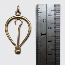 Load image into Gallery viewer, Victorian Gold Foldable Button Hook Pendant