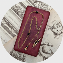 Load image into Gallery viewer, Victorian 18k Gold Watch Chain with Watch Keys and Fob
