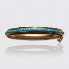 Load image into Gallery viewer, Victorian 18k Gold Turquoise Bracelet