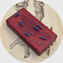 Load image into Gallery viewer, Vintage Platinum Tanzanite &amp; Diamond Station Necklace