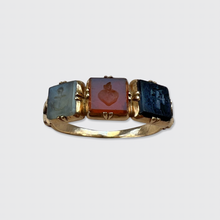 Load image into Gallery viewer, Georgian Hardstone &#39;Hope, Love &amp; Faith&#39; Ring
