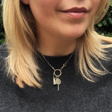 Load image into Gallery viewer, Two Silver Watch Key Pendants, including a Wilhelmina Key