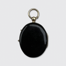 Load image into Gallery viewer, Victorian Black Enamel Gold Locket