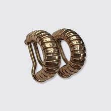 Load image into Gallery viewer, Retro Rose Gold Tubogas Hoop Earrings