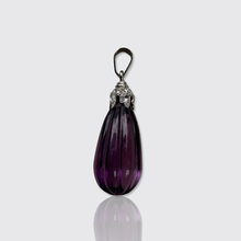 Load image into Gallery viewer, Vintage Amethyst &amp; Diamond Drop Pendant