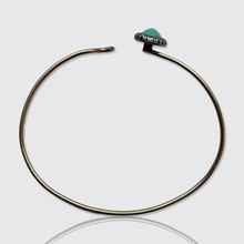 Load image into Gallery viewer, Belle Epoque Turquoise &amp; Diamond Hook Closure Bangle