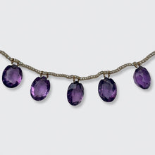 Load image into Gallery viewer, Edwardian Amethyst &amp; Pearl Fringe Necklace