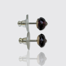 Load image into Gallery viewer, Garnet &amp; Diamond Ear Studs, Button Conversion