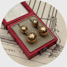 Load image into Gallery viewer, Victorian Engraved Orb-Shaped Drop Earrings