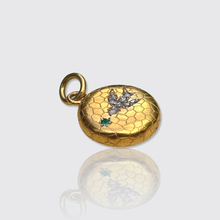 Load image into Gallery viewer, 19th Century French Emerald &amp; Diamond Bird Pendant