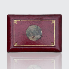 Load image into Gallery viewer, Antique Red Jewellery Travel Case with Miniature Painting