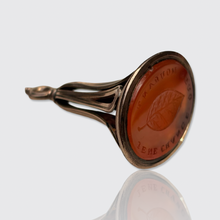 Load image into Gallery viewer, 19th Century Carnelian Intaglio Fob Seal 'Je ne change qu'en mourant'