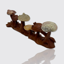 Load image into Gallery viewer, Chinese Boxwood &amp; Hardstone Lingzhi Brush Holder