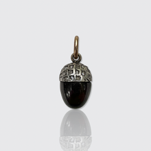 Load image into Gallery viewer, Victorian Garnet &amp; Rose-Cut Diamond Acorn Pendant