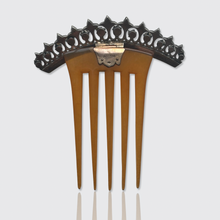 Load image into Gallery viewer, Victorian Silver &amp; Paste Hair Comb