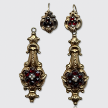 Load image into Gallery viewer, 19th Century Garnet Day to Night Earrings