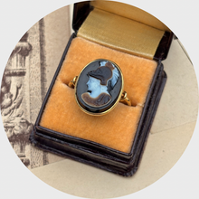 Load image into Gallery viewer, Antique Hardstone Cameo Ring a Greek Warrior