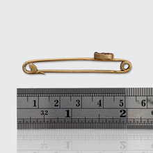 Load image into Gallery viewer, Art Deco Ruby Horseshoe Safety Pin Brooch