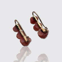 Load image into Gallery viewer, Victorian Coral Rose Earrings, Gueudet
