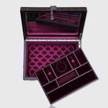 Load image into Gallery viewer, Large Antique Neo-Gothic Jewellery Box with Key