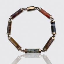 Load image into Gallery viewer, Victorian Agate Link Bracelet