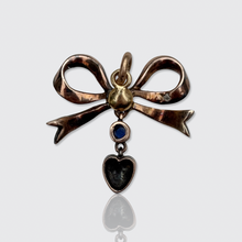 Load image into Gallery viewer, Belle Epoque Sapphire &amp; Diamond Bow Pendant