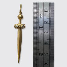 Load image into Gallery viewer, Vintage Gold Sword Pendant, Cathy Waterman