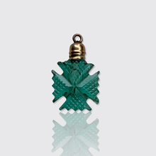 Load image into Gallery viewer, Victorian Glass Maltese Cross Perfume Bottle Pendant