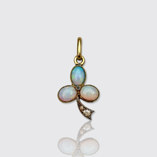Load image into Gallery viewer, Antique Opal &amp; Diamond Clover Pendant