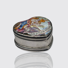 Load image into Gallery viewer, 18th Century Enameled Heart-Shaped Lovers Box