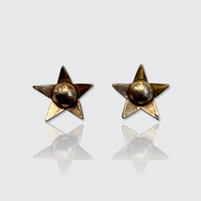Load image into Gallery viewer, Victorian Pearl &amp; Diamond Star Earrings