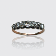 Load image into Gallery viewer, 18th Century Peruzzi-Cut Diamond Seven Stone Ring