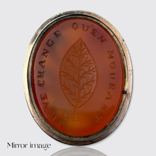 Load image into Gallery viewer, 19th Century Carnelian Intaglio Fob Seal 'Je ne change qu'en mourant'